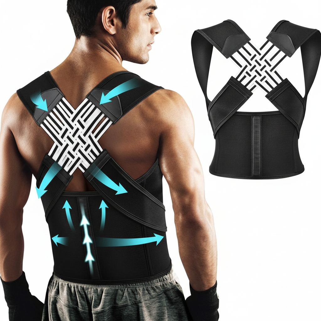 🦴 Rugbrace Houdingscorrector – Verstelbare Rugsteun voor een Rechte Houding & Minder Rugpijn